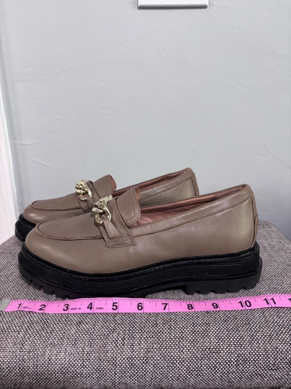 Credo Francine taupe platform loafers, leather upper, size 9, NWOT. - Picture 12 of 13